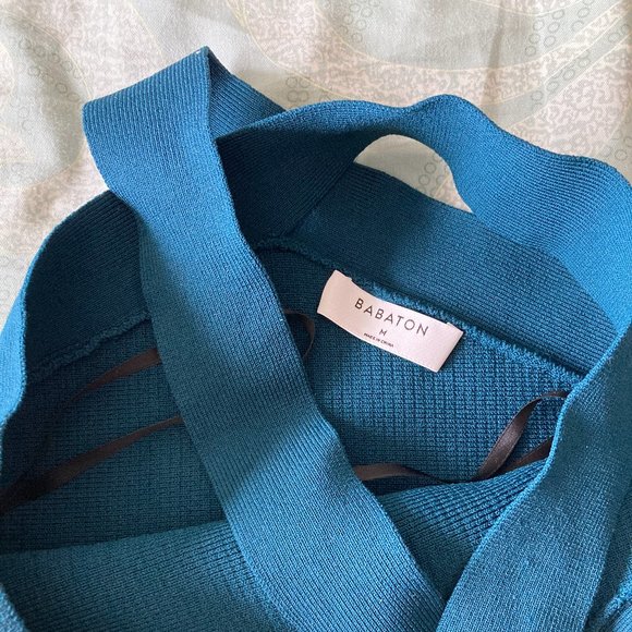 Babaton Sculpt Knit Criss Cross Cropped Tank in Herbage Green - Picture 2 of 2